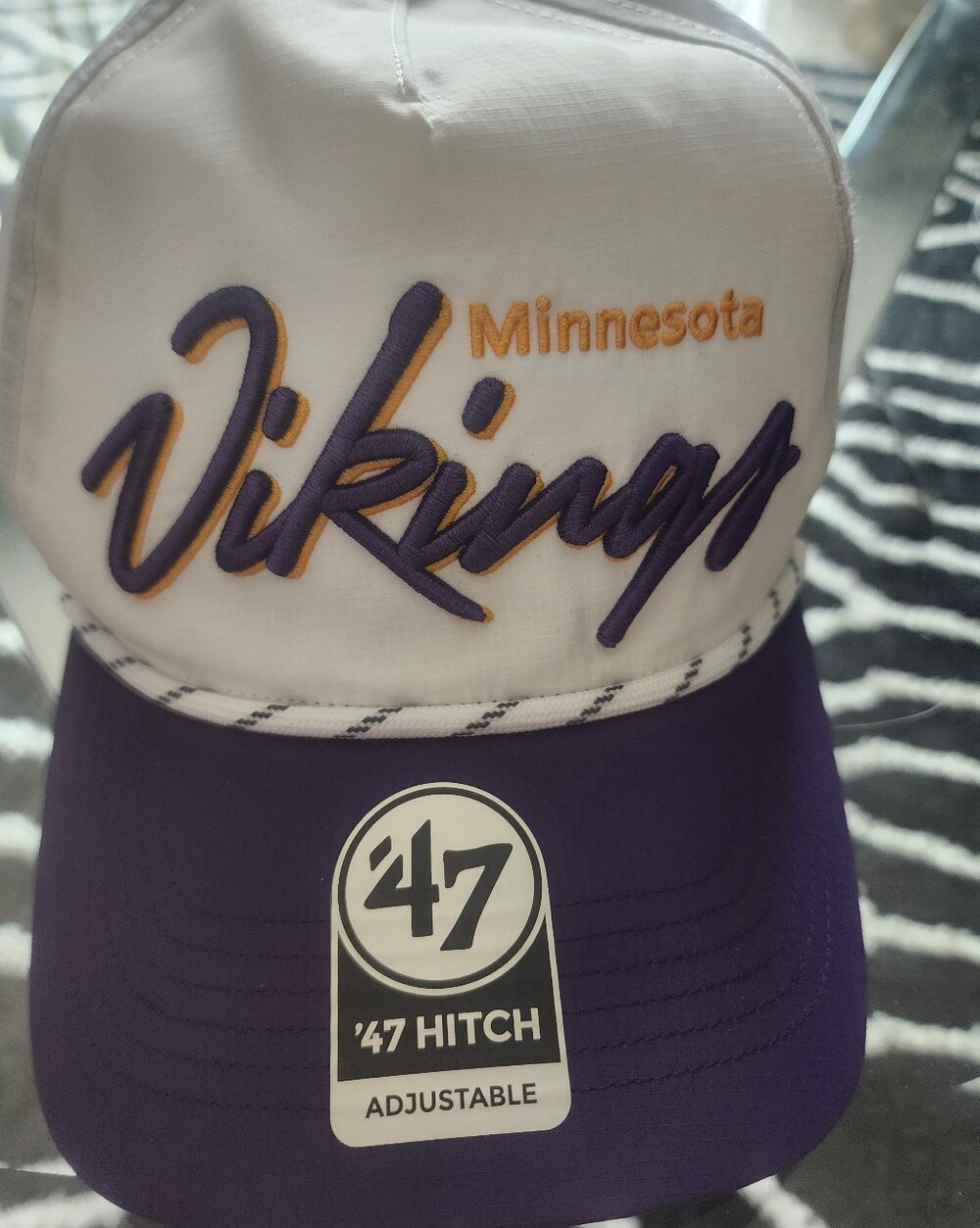 New 47 Minnesota Vikings Black & Purple Adjustable Cap